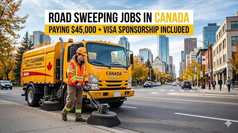 Road Sweeping Jobs in Canada Paying $45,000 with Visa Sponsorship Included